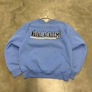 Vintage y2k 90s blue naval academy crewneck sweatshirt